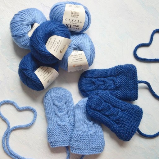 Priadza z bielej vlny Gazzal BABY WOOL XL - 801