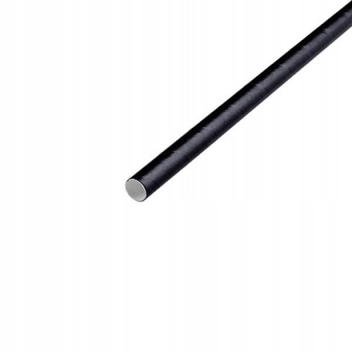 Jednorazové ekologické papierové slamky krátke 6mm x 12cm čierne 250 ks