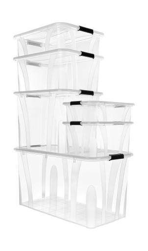 NÁDOBA Maxi Box s krytom 7L, priehľadná