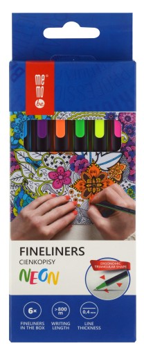 MEMOBE jemná linka 0,4 mm neónová 6 farieb