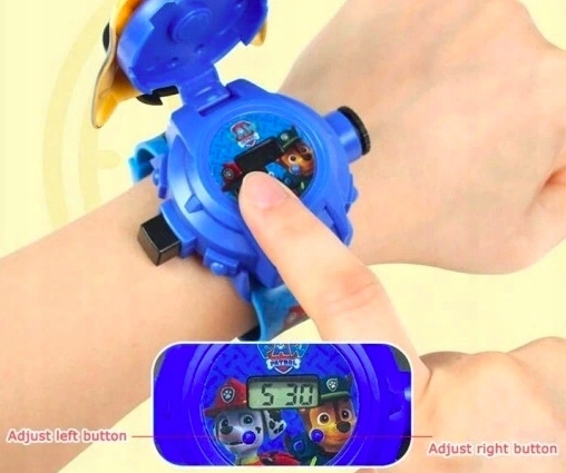 PAW PATROL CHASE LED 3D DIGITÁLNE HODINKY s projektorom