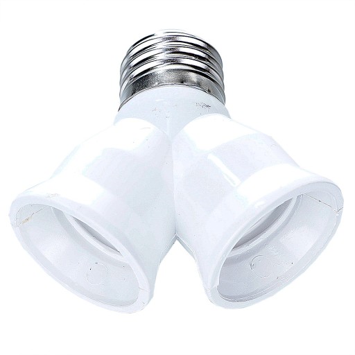 Rozbočovač lampy, T-kus, adaptér z E27 na 2x E27