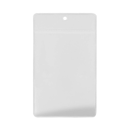 Vertikálny držiak ID A7, priehľadný, vrecko na trh, 81x110 mm