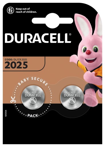 2 x Duracell CR2025 2025 DL2025 3V gombíková lítiová batéria