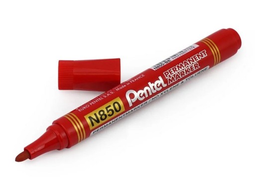 PENTEL N850 ZNAČKOVAČ ČERVENÝ KRUHÝ PERMANENT PRE RÔZNE POVRCHY