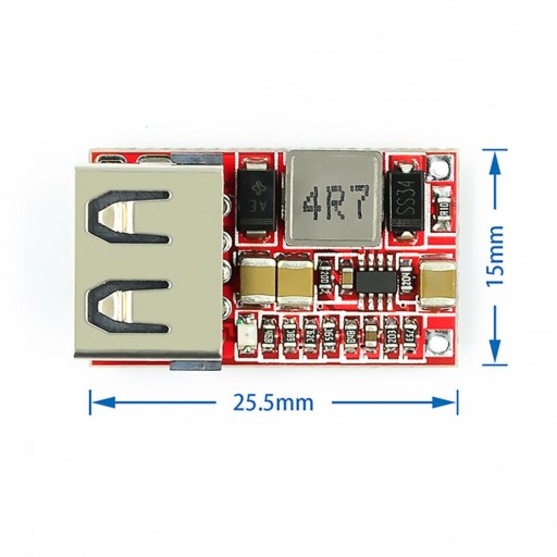 USB 5V 3A stupňový prevodník s 6-20V nabíjačkou