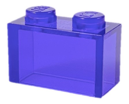 LEGO Brick 1x2 trans fialová 3004 3065 -10 ks