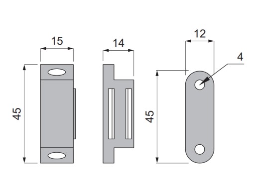 MAGNET ZÁPADKY NÁBYTKU MAGNET ZÁPADKY MAGNET DVERÍ SILNÁ BIELA