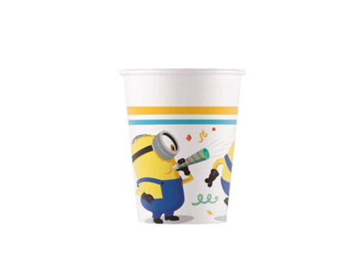 Narodeninové papierové poháre Minions Rise of Gru
