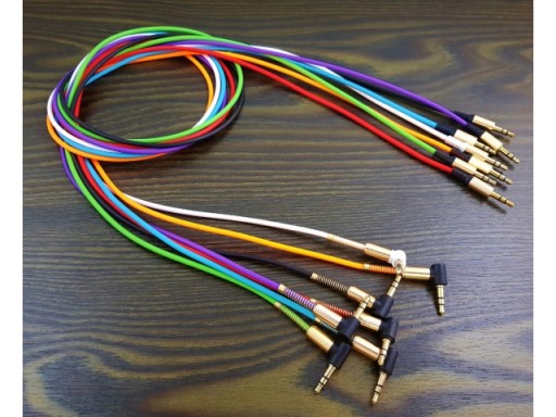 Káblový 3,5 stereo jack konektor, šikmý, 1 m (4427)