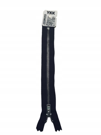 YKK kovový zips 18 cm na nohavice tmavomodrá 058