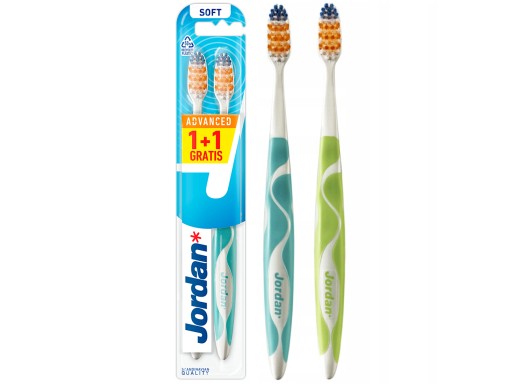 2-balenie zubných kefiek Jordan Advanced Soft