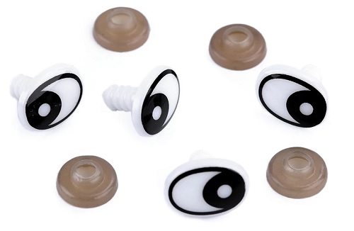 Oči pre hračky maskota 12x16 mm - 1 pár