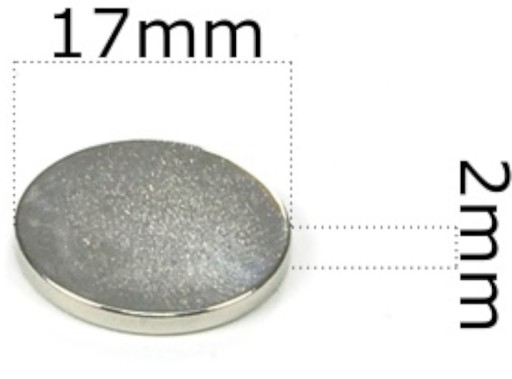 SILNÝ VALEC NEODYMOVÝ MAGNET 17x2 - SADA 10 / NEODYMOVÝCH MAGNETOV /