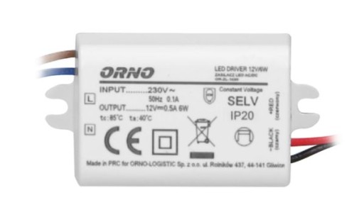 6W 12V LED zdroj, malé rozmery IP20