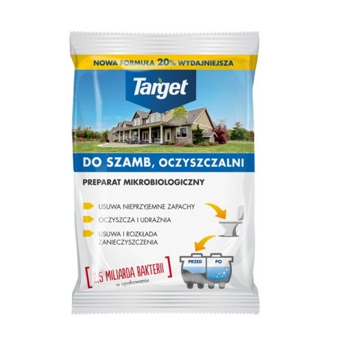 Target Prípravok na septiky 25g vrecúško odblokuje a odstráni nepríjemné pachy
