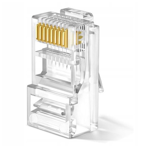 100 x RJ45 INTERNETOVÁ ZÁSTRČKA 8P8C ZLAT