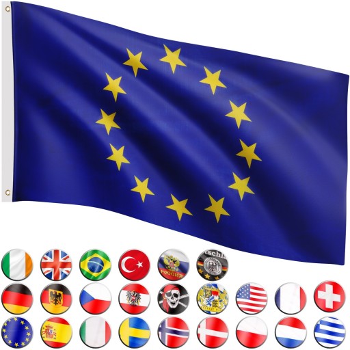 EURÓPSKA VLAJKA EURÓPSKEJ ÚNIE 120x80 CM NA SŤAŽI