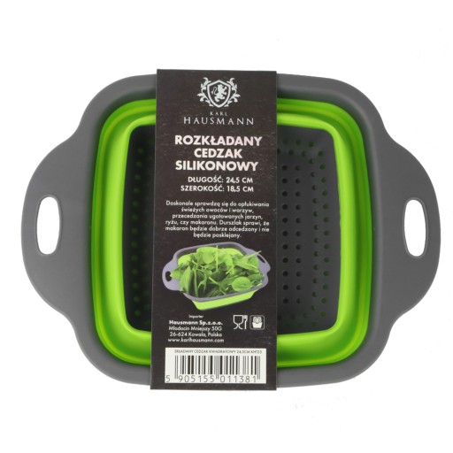 SKLADACÍ SILIKÓNOVÝ CEDNÍK KUCHYNSKÝ CEDNÍK štvorcový ODPADNÍK 24cm