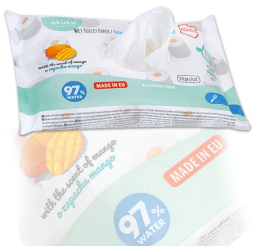 VLHČENÝ TOALETNÝ PAPIER S VÔŇOU MANGO 50 ks