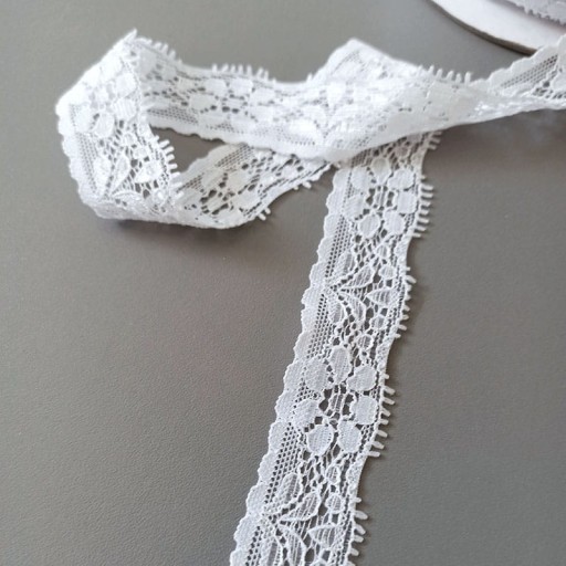 ČIPKA ELASTICKÁ 2,7 CM - BIELA
