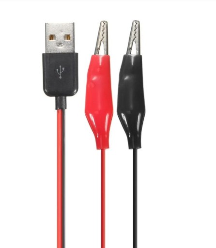 Testovací konektorový adaptér USB typu A samec na krokosvorky 62 cm