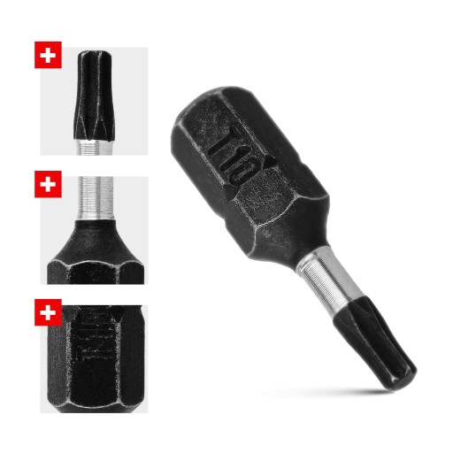 NÁRAZOVÉ HROTY ÚRAZOVÝ BIT SILNÝ SKRUTKOVACÍ BIT TX10 25 MM