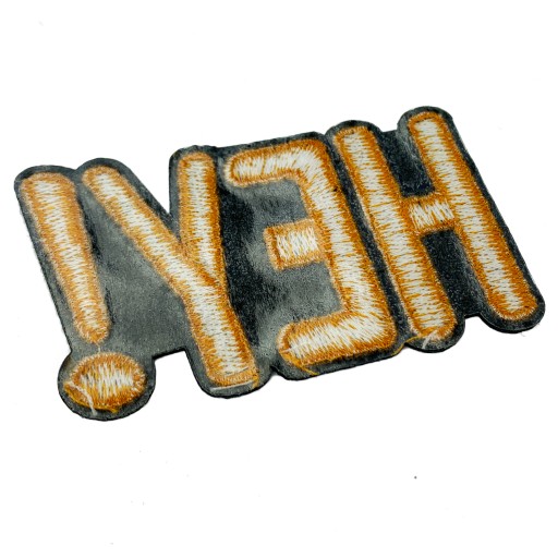 TERMO nášivka Nažehľovací nápis HEY! náplasť