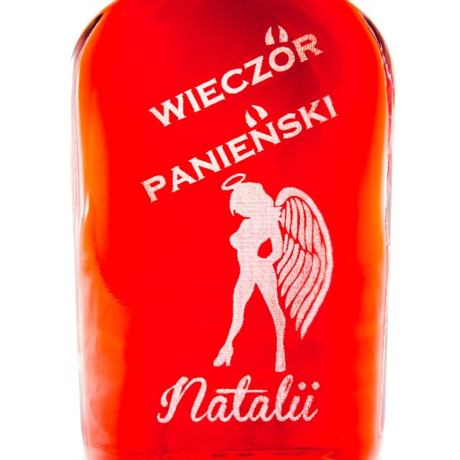 Fľaša na rozlúčku, gravírovaný suvenír