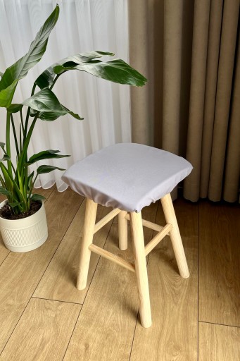 Štvorcový vankúš na taburetku 30x30 SVETLO SIVÁ