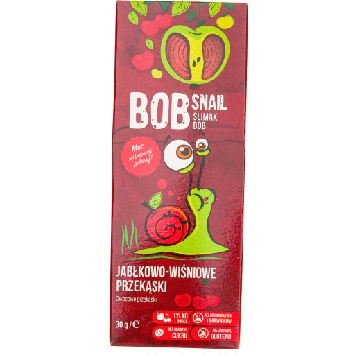 BOB SNAIL JABLKO A VIŠŇA BEZ CUKRU VEGAN 30G