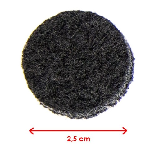 Plstené podložky na stoličky 25 mm okrúhle samolepiace čierne 45 kusov