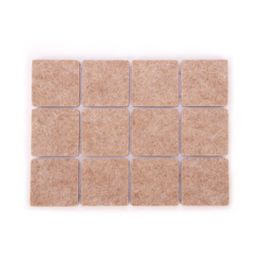 Štvorcové plstené podložky pod nábytok - 25x25 mm