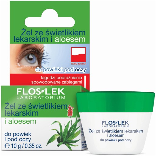 Očný gél Floslek s rozjasňovačom a aloe