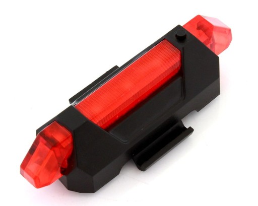 5 LED zadné svetlo na bicykel, 5V nabíjanie cez USB