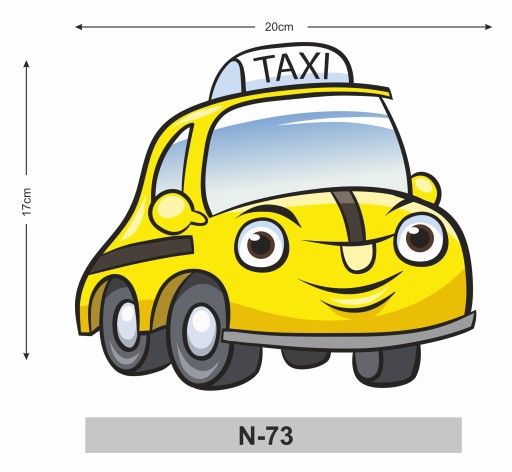 Detská samolepka na stenu auto 20x17cm