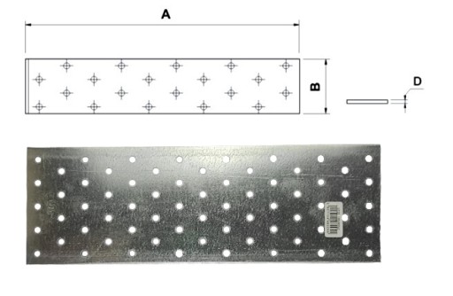 Plochá spojka LP-25 rozmery 100x300mm Skrutka-kov