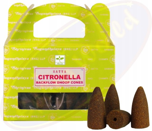 Vonné tyčinky Satya Backflow Dhoop - Citronella