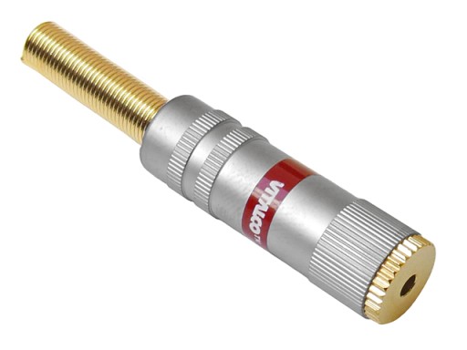 JACK zásuvka 2,5mm 3P TRS stereo HQ CHROME-GOLD VITALCO