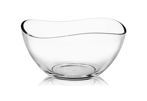 Lav sklenená šalátová misa veľká misa vlna vlna 1500ml 21cm na ovocné šaláty
