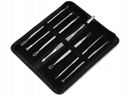 7x LYŽIČKA NA ODSTRAŇOVANIE BLACKhead SET LYŽIČKA