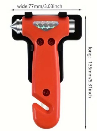 Life Safety Hammer na rozbitie okna a rezač bezpečnostných pásov 3 v 1