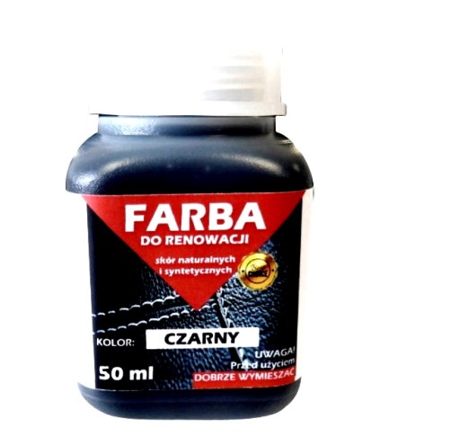 RENOVÁCIA KOŽENÉHO ČALÚNENIA FARBA 50ml ČIERNA