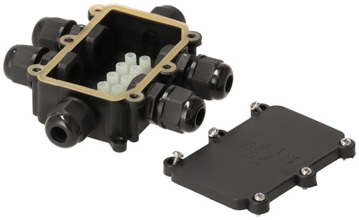 Hermetický elektrický box s tlmivkami 6x IP68 Vonkajší s kockou.