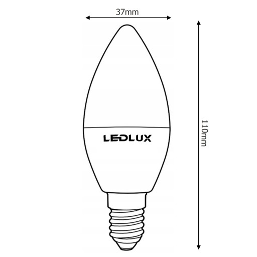LED žiarovka E14 10W = 90W SMD 3000K teplá Premium LEDLUX nebliká