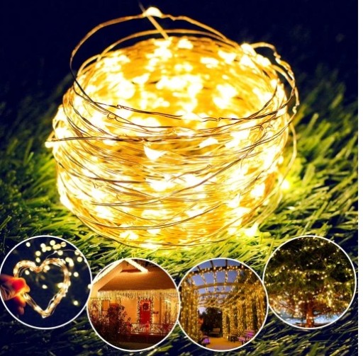 Svetielka na vianočný stromček micro LED svetielka na ozdoby 2m 20 LED teplá biela