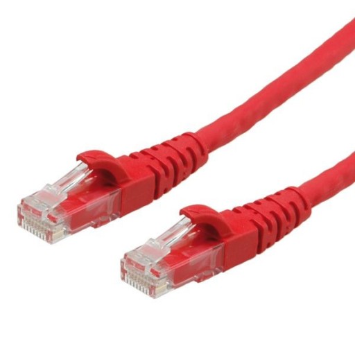 LAN UTP Cat.6A RJ45 sieťový kábel, červený, 1 m