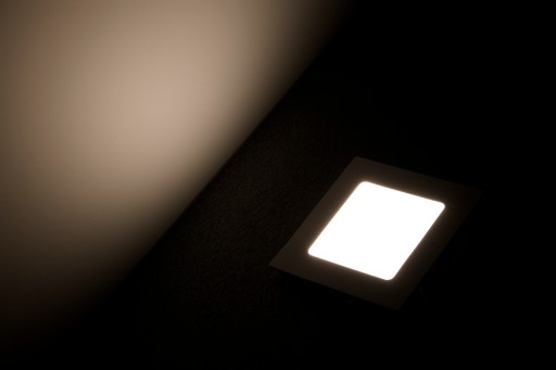 LED štvorcový stropný panel, povrchová montáž, 12W CCD