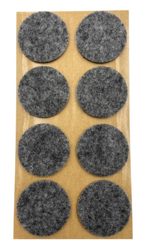 Samolepiace plstené podložky pod okrúhly nábytok – ŠEDÁ 38mm