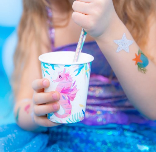 OCEAN PAPER CUPS morské živočíchy podmorský svet 6 ks PP
